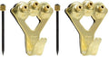 OOK 533050 Professional Picture Hangers, Art Hangers, Padded, Brass, Reusable Picture Hooks, 100lb (1 Set) , Black (Pack of 2) - size: 1 set, 100lb (Pack of 2)