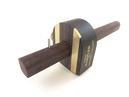 Pin Marking Gauge Solid Rosewood Half-Round Head with Brass Wear Strips