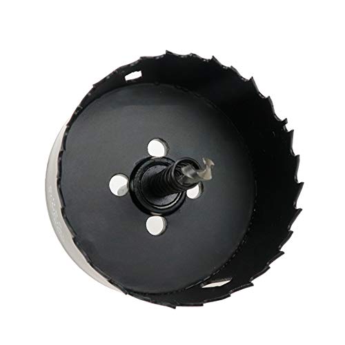 Hole Saw 3-inch Dia for Wood, Plastic, Drywall, Thin Metal - color: black, size: 3"