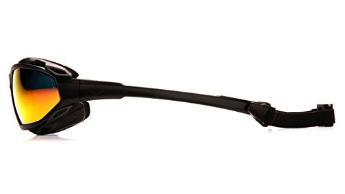 Pyramex Safety Highlander XP Eyewear, Frame/Indoor-Outdoor Mirror Anti-Fog Lens - color: Black/Gray