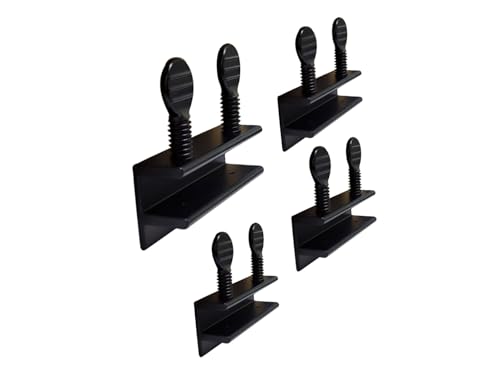 QCAA Sliding Window Security Lock, Child Proof Lock, Aluminum, Black, 4 Pack, Made in Taiwan - color: Black(3/8"), size: 4pack