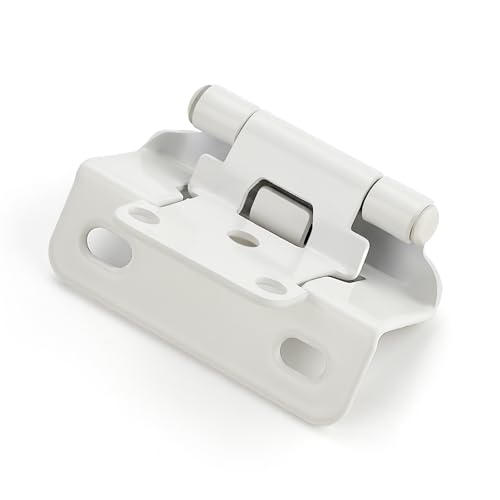 Ravinte White Semi-Overlay 1/2 inch Self-Closing Hinges, 10 Pack - color: White