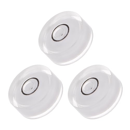 3pcs Small Circular Bubble Spirit Levels - [15mm Diameter 6mm Thickness] Mini Round RV Level Leveling Tools for Travel Trailer Turntable Camera, White - color: White, size: 15mm x 6mm