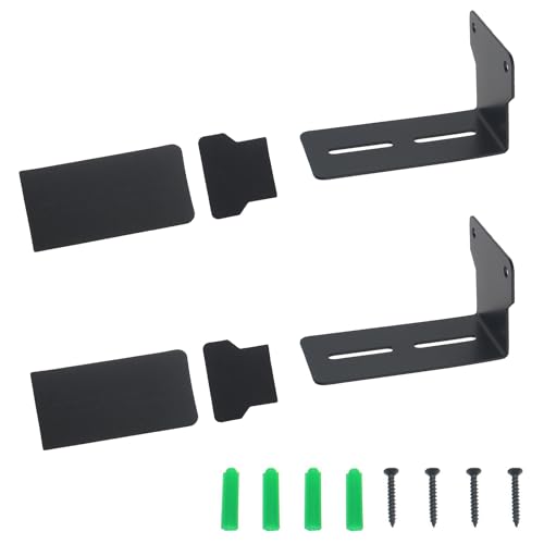 Sound Bar Mounts Under TV Wall Mount Brackets with Hardware Kit for Universal Sound bar Speaker Shelf Mounting Holder Compatible Most Soundbars Screws Included