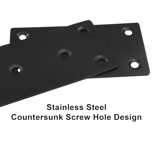Murtenze 4 Pack Black Stainless Steel Mending Plates, 4 x 2 - size: 50*100mm