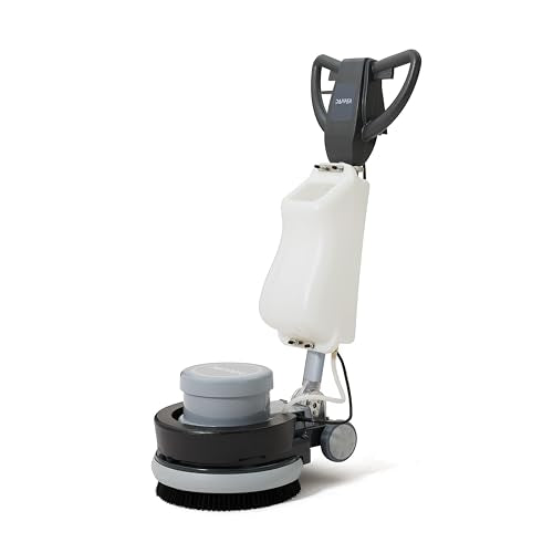 17" Heavy-Duty Weighted Floor Buffer Polisher Machine – 1500W, 154 RPM Commercial Scrubber with Removable Weights – Includes 3.5 Gal Tank, 2 Brushes & 3 Pads – Strip, Buff, Scrub & Polish Floors - size: 17" Weighted