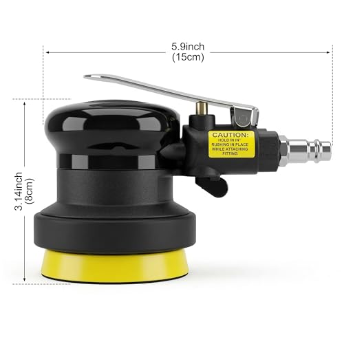 3 inch & 4 inch Air Sander Kit, Pneumatic Random Orbital Sander DA Sander with Sanding Pads, High Speed Palm Sander for Auto Body, Car Polishing, Woodworking, DIY Projects