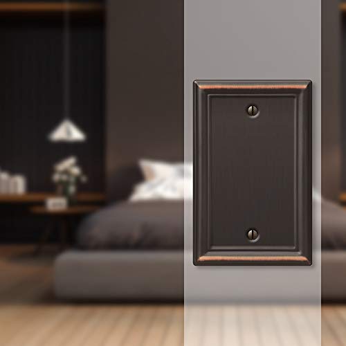 Amerelle 149BDB Chelsea Wallplate, 1 Blank, Aged Bronze (Pack of 2) - color: Aged Bronze, size: 1 Blank (Pack of 2)