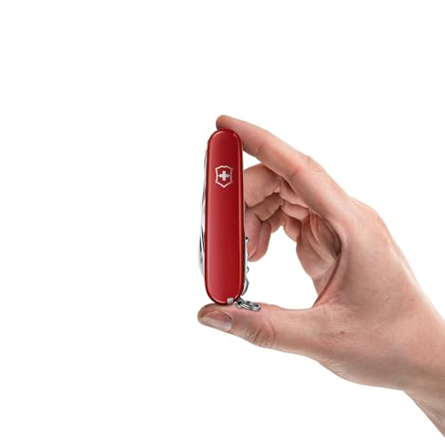 Victorinox Huntsman Swiss Army Knife, 15 Functions, Swiss Made Pocket Knife with Large Blade, Screwdriver, Scissors and Wood Saw - Red - color: Red, style: Single Knife