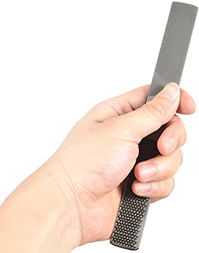 Wood Rasp File 4 Way Hand File and Round Rasp, Half Round Flat & Needle Files Wood Rasp Set for Sharping Wood and Metal Tools - style: 4 in 1 Rasp