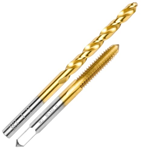 M5x0.8 Tap and 4.2mm Drill Bit for Metal,M2 HSS Metric Drill and Tap Set - size: M5 x 0.8 Tap, 4.2mm Drill