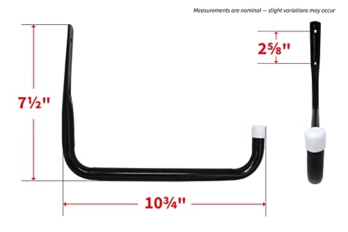 Shepherd Hardware 8091E Heavy Duty Steel 10-Inch Garage Storage Utility Hooks, 4 Pack, Black - color: Black, size: 10 Inch