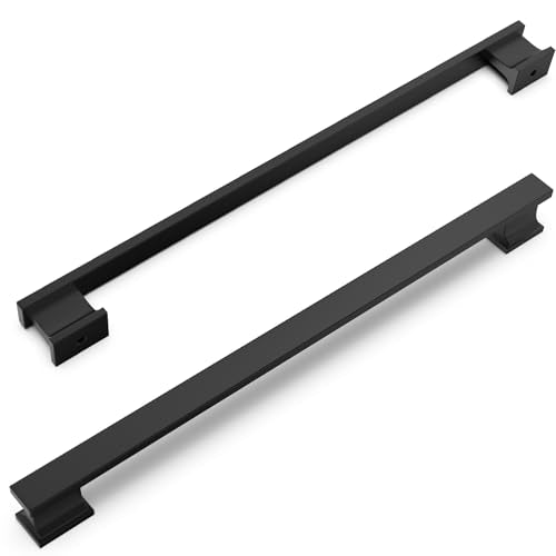 COTYKILEY 10 Pack 10 Inch(256mm) Matte Black Cabinet Handles Black Kitchen Cabinet Pulls Cabinet Door Handles Kitchen Cabinet Hardware - color: Matte Black, size: 10" Hole Center（256MM）