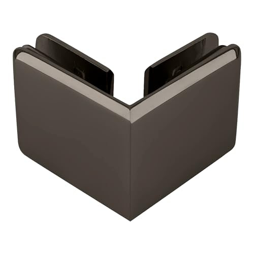 Brixwell Beveled Style 90 Degree Glass To Glass Clamp Polished Nickel - color: Polished Nickel