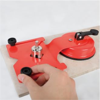 Goldblatt Tile Drill Guide, Suction Cup, Adjustable 30-80mm Hole Saw Jig