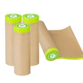 Tangibay Pre-Taped Masking Paper for Painting - 18 inch x 50 feet Tape and Drape Painters Paper, Paint Adhesive Protective Paper Roll for Covering Skirting, Frames, Cars and Auto Body (4 Rolls) - size: 4 Rolls: 18"