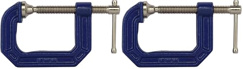 IRWIN Tools QUICK-GRIP C-Clamp, 1 1/2-inch, 1 1/2-inch Throat Depth (2025101) (Pack of 2) - size: 1 Count (Pack of 2)