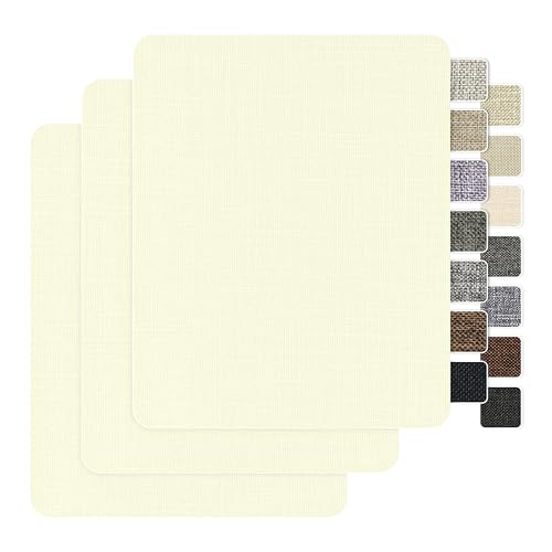 BESEZX Linen Fabric Repair Patch Upholstery Patch 3 PCS 9 * 11 Inch - color: Off White, size: 9*11 inch
