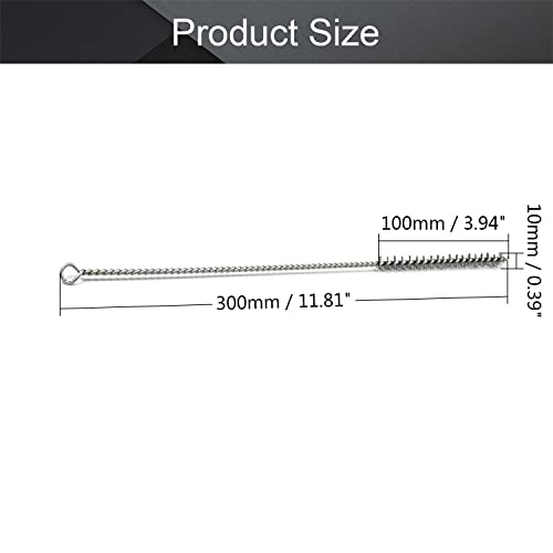 Utoolmart Steel Wire Cleaning Brush, Spiral Power Brush, 0.4-inch Diameter 12-inch Length, 2pcs - color: 2pcs, size: 1cm