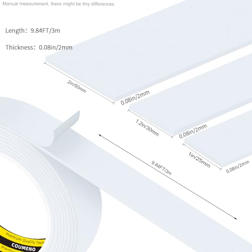 White Foam Tape Weather Stripping Sealing Sponge,1.18in x 9.84FT, - color: White, size: 1.18in x 9.84FT,