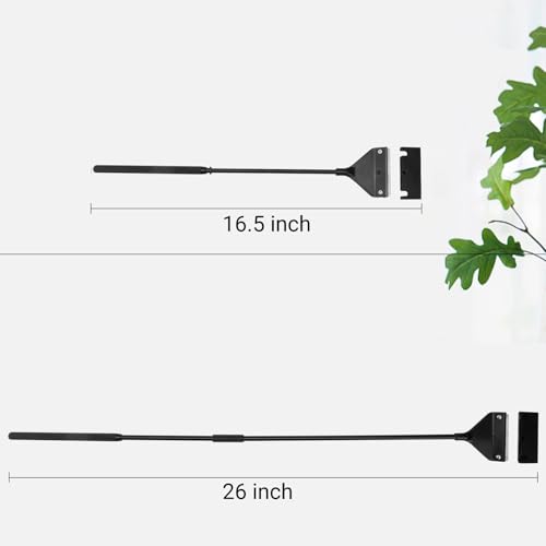 Vimvins Algae Scraper for Glass Aquarium, Long Handle Fish Tank Algae Scraper with 10 Blades, Essential Aquarium Cleaning Tool. - size: 25.6 Inch