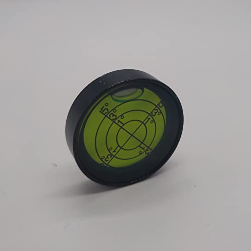 GEONASSUR 30mm Circular Bullseye Bubble Level, Aluminum, Black - color: Black