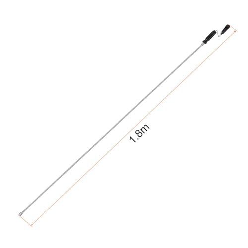 HARFINGTON Drain Augers 6 Ft Stainless Steel Flexible Plumbing Auger Hair Drain Cleaner Tool Toilet Auger Clog Remover Tool for Kitchen Bathroom Shower Sink Toilet Bathtub, Black - color: Black, size: 1.8m