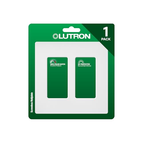 Lutron Claro Light Switch Cover Plate, 2 Gang Wallplate, Satin - color: Snow, size: 1 Pack