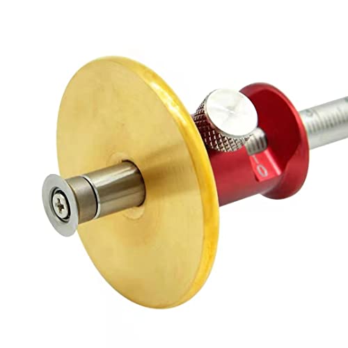 YOSELIN Wheel Marking Gauge Reader Window 8 Inch | Wood scribe layout with dual fixed cutters. Easy read scale eliminates bend-down guesswork. Speeds cabinet project workflow. - color: Red