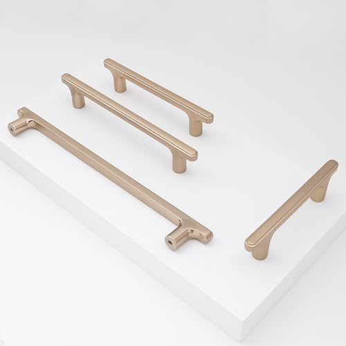 COTYKILEY 10 Pack 10 Inch(256mm) Champagne Bronze Cabinet Handles Gold Kitchen Cabinet Pulls Cabinet Door Handles Kitchen Cabinet Hardware Cupboard Drawer Pulls - color: Champagne Bronze, size: 10" Hole Center（256MM）