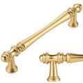 KOOFIZO 25 Pack 5 in Brushed Gold Cabinet Pulls, Gold Drawer Handles P30 - color: Brushed Gold, size: 5" CC - 25Pcs