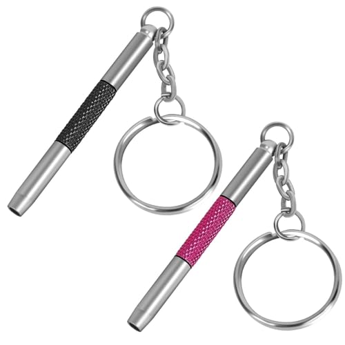 UNEAK - Eyeglass Screwdriver Repair Kit Pink and Black Precision 3 in 1 Mini Screwdrivers Set Keychain Glasses, Sunglasses, Sunglass, Watch, Electronics, Eyeglasses, Flat Head, Phillips, Hex - color: Pink and Black