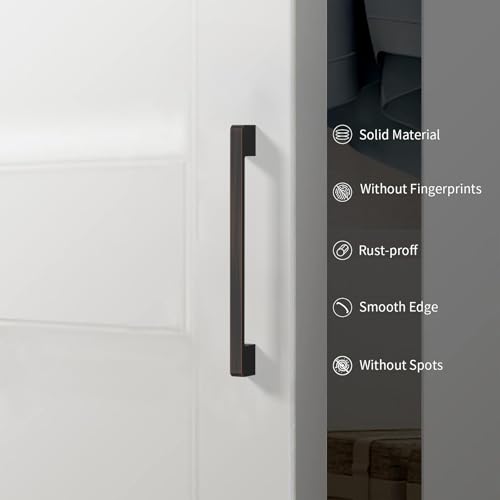 10 Pack 6.3 Inch(160mm) Kitchen Cabinet Handles Oil Rubbed Bronze Cabinet Pulls Kitchen Cabinet Hardware Drawer Pulls for Cupboard Wardrobe - color: Oil Rubbed Bronze, size: 6.3"/160MM Hole Center