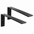 WINKER Countertop Support Bracket 2 Pack Heavy Duty 3/8" Thick Hidden L Shelf Bracket 18" x 8" x 2.5" Metal Corbels for Quartz/Granite/Wood/Concrete/Laminate Countertops, Black - size: 18″x8″x2.5″-3/8" thick, style: Black-2Pack