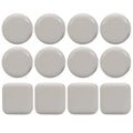 12PCS Stick Furniture Sliders – 1 Inch Sliders for Furniture On Carpet, Furniture Sliders for Hardwood Floors, Carpet & Tile, Beige Moving Sliders, Furniture Movers(8 Round + 4 Square) - size: 12pcs