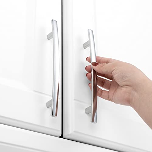KOOFIZO 10 Pack 5 in Polished Chrome Cabinet Pulls, Drawer Handles 1961 - color: Polished Chrome, size: 5" CC
