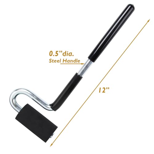 O'SKOOL 12" Edge Banding Roller – Rubber J Roller with Long Handle for Laminate, Veneer, Flooring, and Wall Applications, VAL006