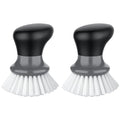 MR.SIGA Dish Scrub Brush, Palm Brush Dish Scrubber, Gray, Pack of 2 - color: Gray