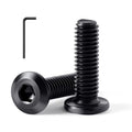 3/16-24 x 1/2" (30 Pack) Flat Head Hex Socket Cap Screws Bolts, Black Oxide 304 Stainless Steel 18-8, Hex Drive, Fully Machine Thread Furniture Bolts, with Hex Spanner - size: 3/16-24 x 1/2"