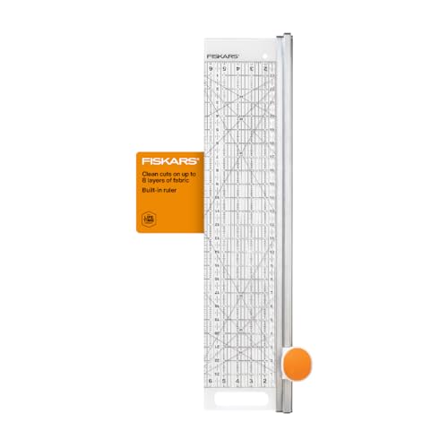 Fiskars 6" x 24" 2-in-1 Rotary Cutter for Fabric & Sewing Ruler - size: 24" x 6"