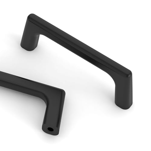 Asidrama 10 Pack 3 Inch(76mm) Matte Black Cabinet Pulls Cabinet Handles Cupboard Handles Kitchen Cabinet Hardware for Cupboard Drawer Pulls - color: Matte Black, size: 3" Hole Center, style: 10 Pack