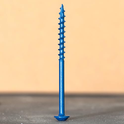 #8×1-1/4 Inch Pocket Hole Screws,300 Pcs,Wood Screws for Wood Working with Blue Coated,Square Drive Head… - size: #8×1-1/4 Inch