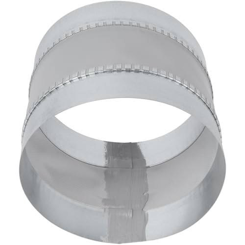Repa Market 8" Inch Flexible Male Fit Duct Connector – Galvanized Steel Round Pipe Extender for Spiral Ducts – Vibration & Noise Reduction Coupler for HVAC Systems, Exhaust, and Dryer Vent Connections - size: 8" Inch
