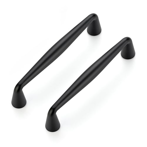 Ravinte Matte Black Cabinet Handles Solid Handles,3-1/2 Inch,10 Pack - color: Matte Black, size: 3-1/2 Inches Hole Center