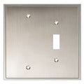 Henne Bery Soft Modern Decorative Wall Plate Switch Plate Outlet Cover (Blank/Toggle, Satin Nickel) - style: Blank/Toggle