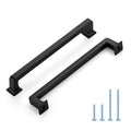 HOME EDIT Matte Black Cabinet Handles Zinc Pulls 6-1/4 Inch 5 Pack - color: Matte Black, size: 6-1/4 inches Hole Center