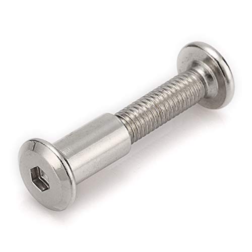30pcs M6 Furniture Joint Connector Bolt & Cap Nut Kit Use for Cot Bed Crib Bolts Hex Drive Socket Cap Bolts - Hex Socket Screws Head (12mm) - size: 12mm (30pcs)
