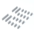 SIRLYR PSU Cable Combs,Pearlescent Paint Computer Wire Organizer,Extension Cables Comb for PC Cable Management 20 Pieces Set = 24 pin x 4, 8 pin x 16 for 3 mm/0.11In up to 3.5 mm/0.13 in Silver - color: Silver