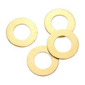 PATIKIL M18x34x2mm Flat Washers, 4PCS Brass Automotive Drain Plug Gaskets Flat Ring Oil Crush Washer Spacers for Faucets Garden Bolts Screws Hose, Golden - size: M18x34x2mm