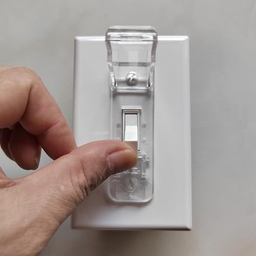 2 Pack Toggle Light Switch Cover Guard, Baby Proof, Clear - size: 2 pack / clear
